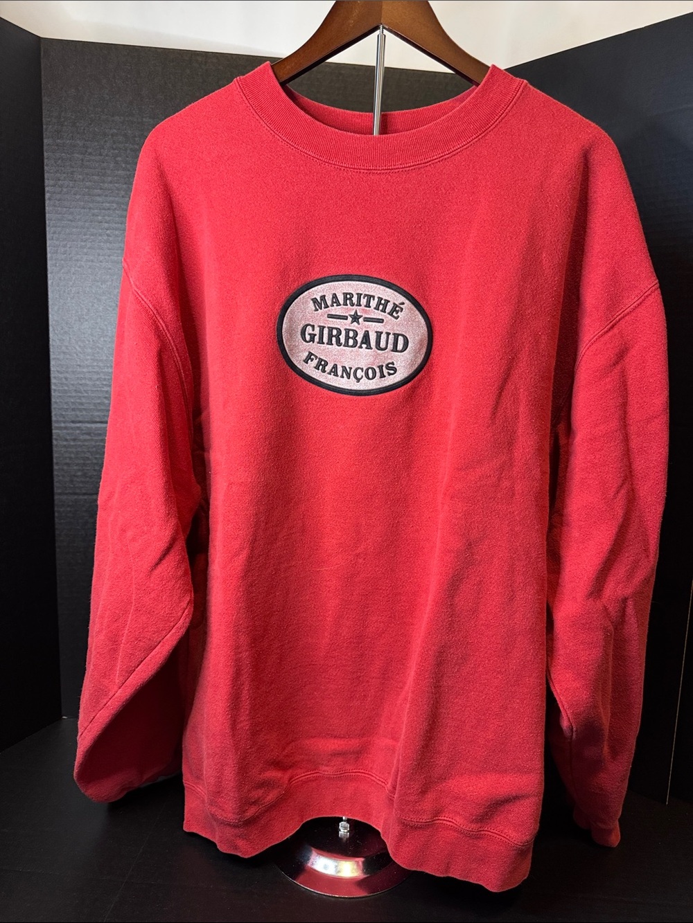 Marithe Francois Girbaud Men's light red Crewneck Sweatshirt LARGE